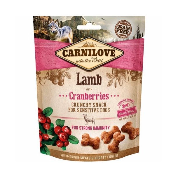 Carnilove sprde snacks med Lam og Tranebr 200 g